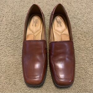 Strictly Comfort Women’s Shoes Brown Leather Heeled Mules Size 9